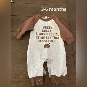 Thanksgiving baby outfit. Size 3-6 months